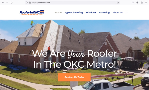 Roofer In OKC Website